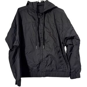 Lululemon Hoodie Windbreaker Track Waist Jacket in Black Performance Jogging